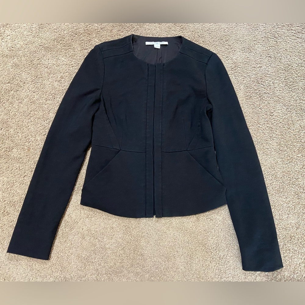 Diane Von Furstenberg Rover Jacket Blazer Women Size 8 Style #S5513166T12 Black